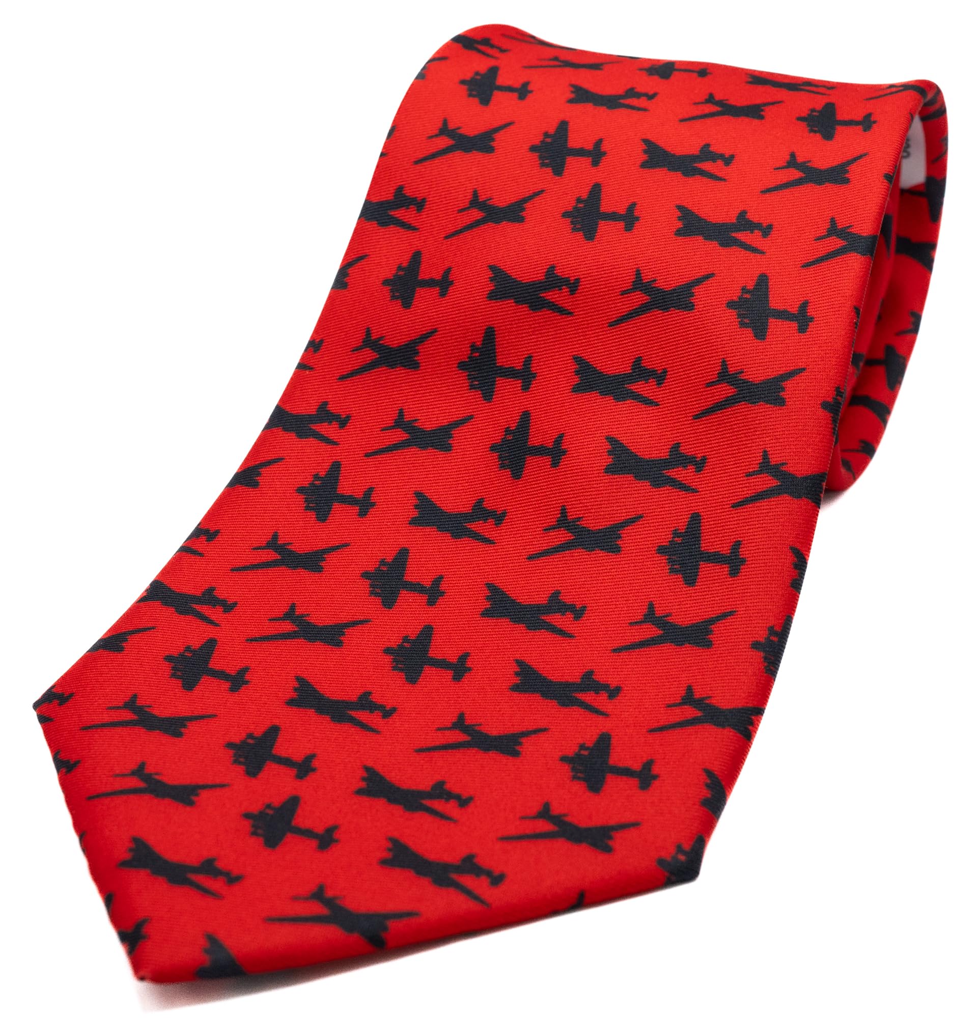 THE TIE STUDIO - Wellington Halifax & Lancaster on Red Men's Novelty Tie