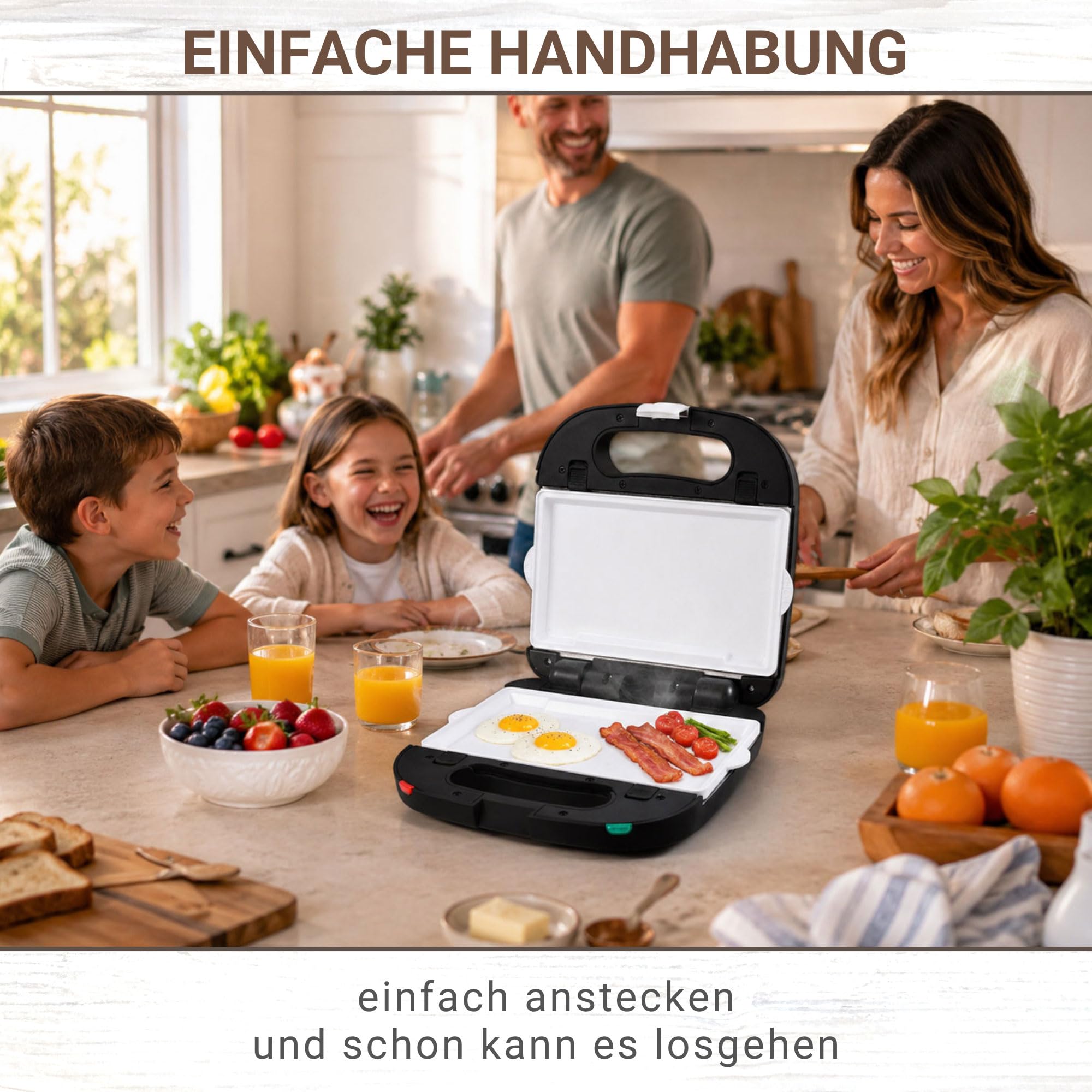 Syntrox Germany Teppanyaki Flatgrill keramisch beschichteten Backplatten SM-1500W