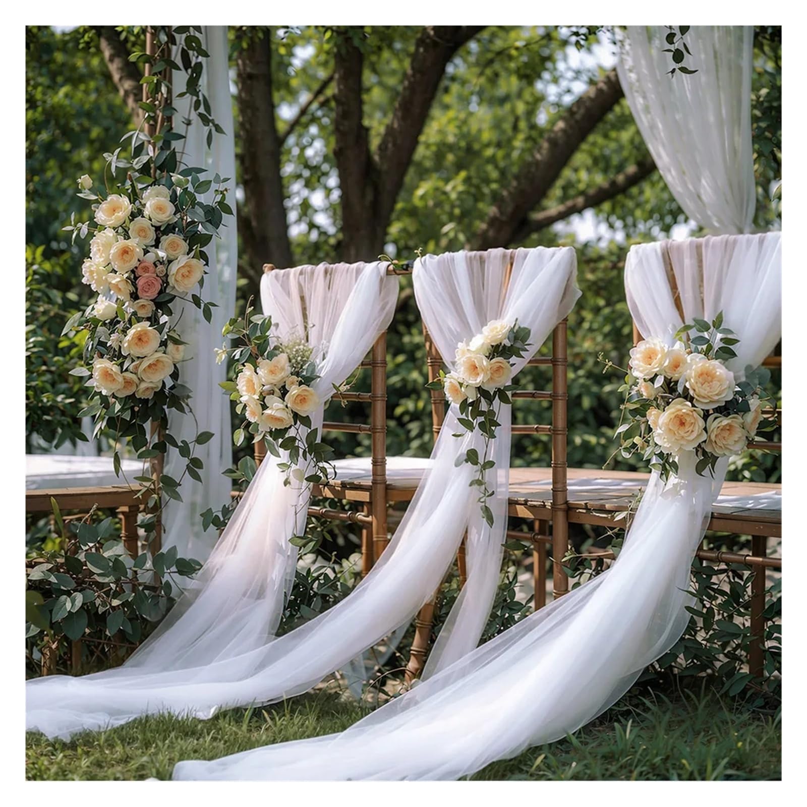 DeckenvorhäNge FüR Hochzeitsfeiern Hochzeit Bogen Drapieren Stoff schiere Tüll Laube Baldachin Drapierung for Zeremonie Dekoration Party Decke Hintergrund Vorhang Swag(Sky blue,160x1000cm)