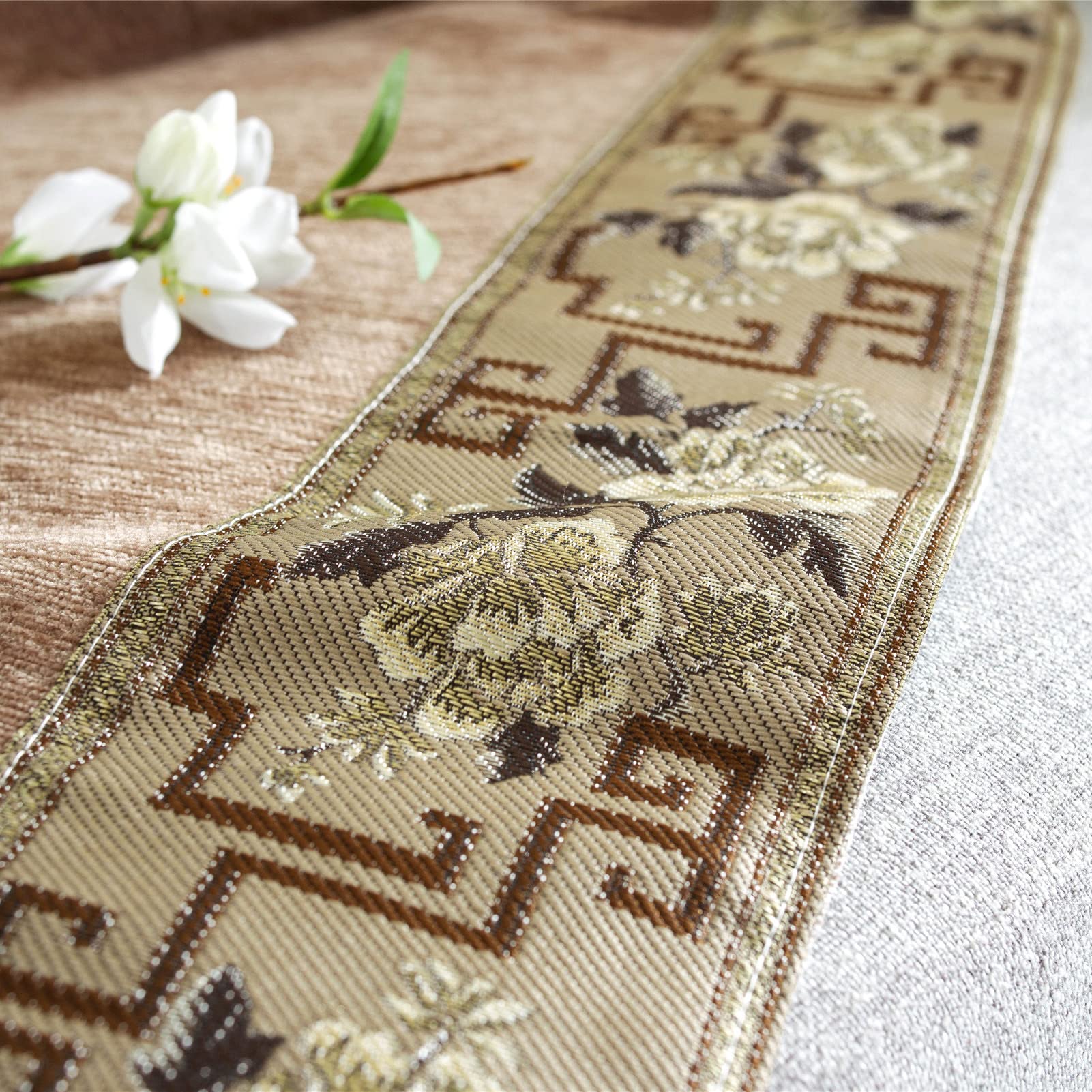Coperta in ciniglia, testurizzata, morbida, accogliente, calda, per divano, letto, poltrona, copriletto (caffè, 180 x 380 cm)