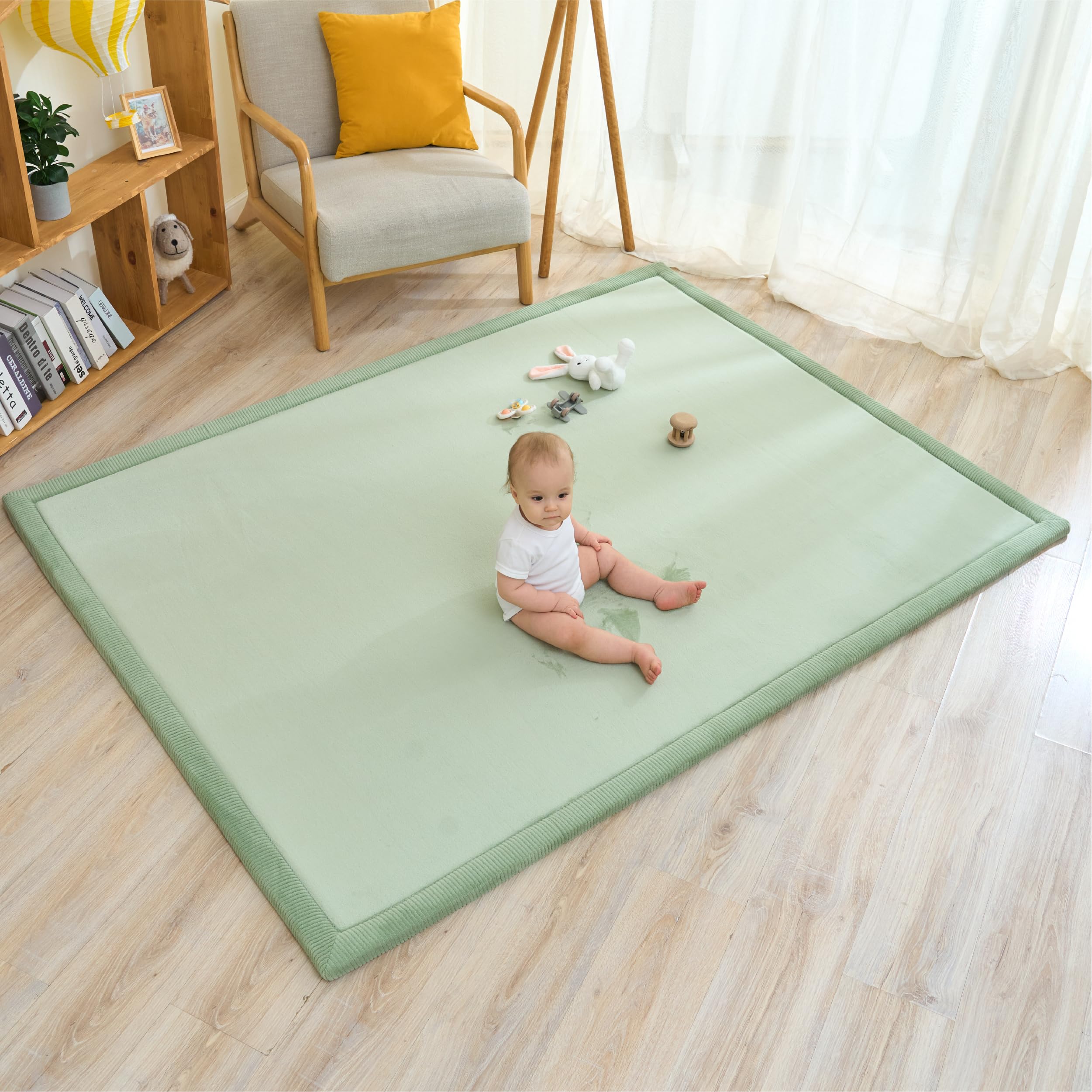 SUPERBE BEBE - Baby Speel - Kruipmat 150 × 200 × 2,5 cm - Dik a Schoka Absorpcja - Niet-toksyczna pianka z pamięcią z certyfikatem Oeko-Tex - Speelmat voor Baby- en Kinderkamer - Elegancki design