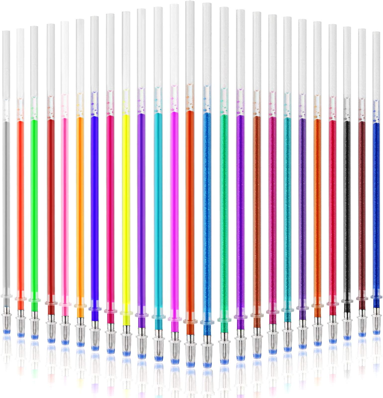 ColorIt 48 Gel Pen Ink Refills for Glitter, Metallic, and