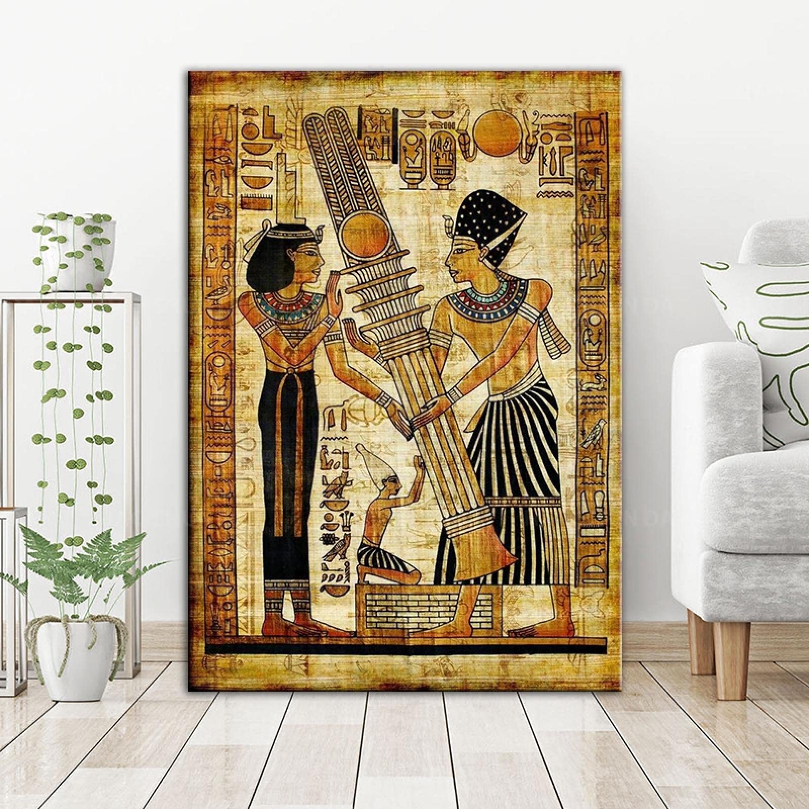 Interior Design Ancient Egyptian Papyrus Motif Hieroglyphs Papyrus
