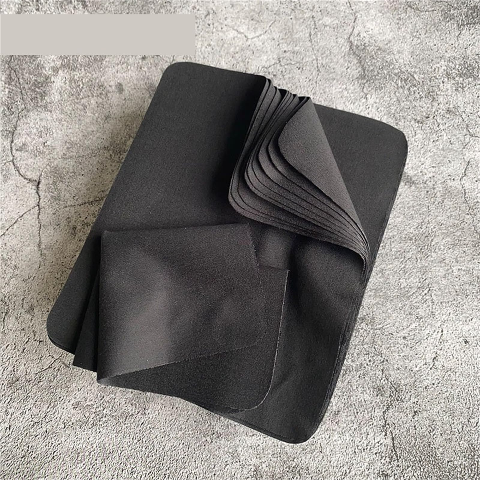 PañOs De Limpieza 100 Pc Negro 15 * 17cm paño de Limpieza Gafas Microfibra for toallitas Pantalla teléfono Lente