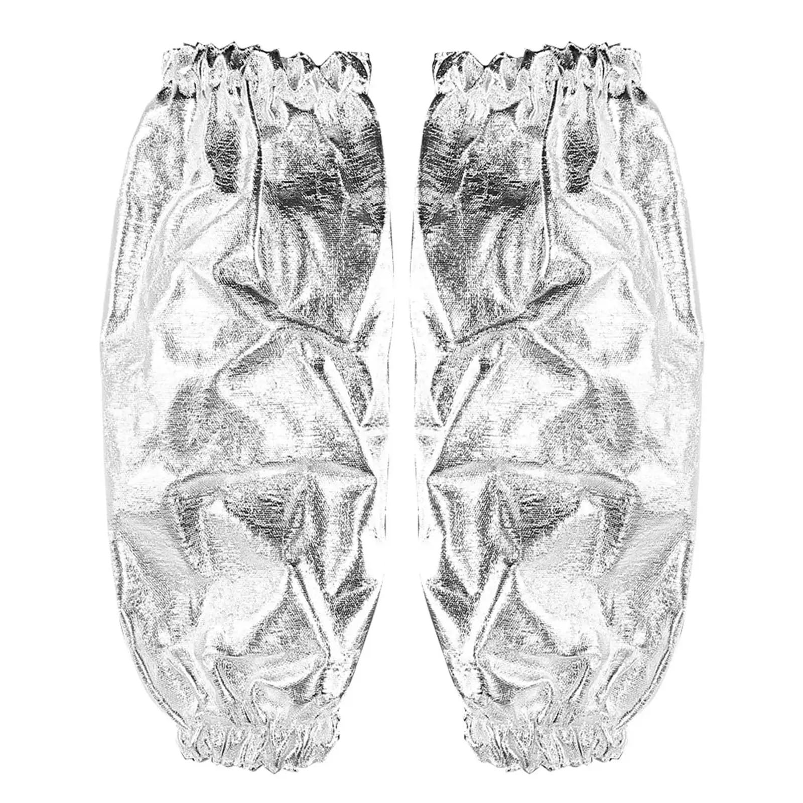 Manchons à Souder En Cuir Manches de protection contre la chaleur, manches soudage, cuisine ignifugées en feuille d'aluminium, for les bras (hommes)