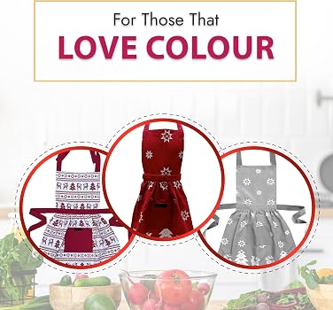 Grembiule cucina cotone natalizio Babbi Natale slitta renna e regali Tis the season | Gelsomini