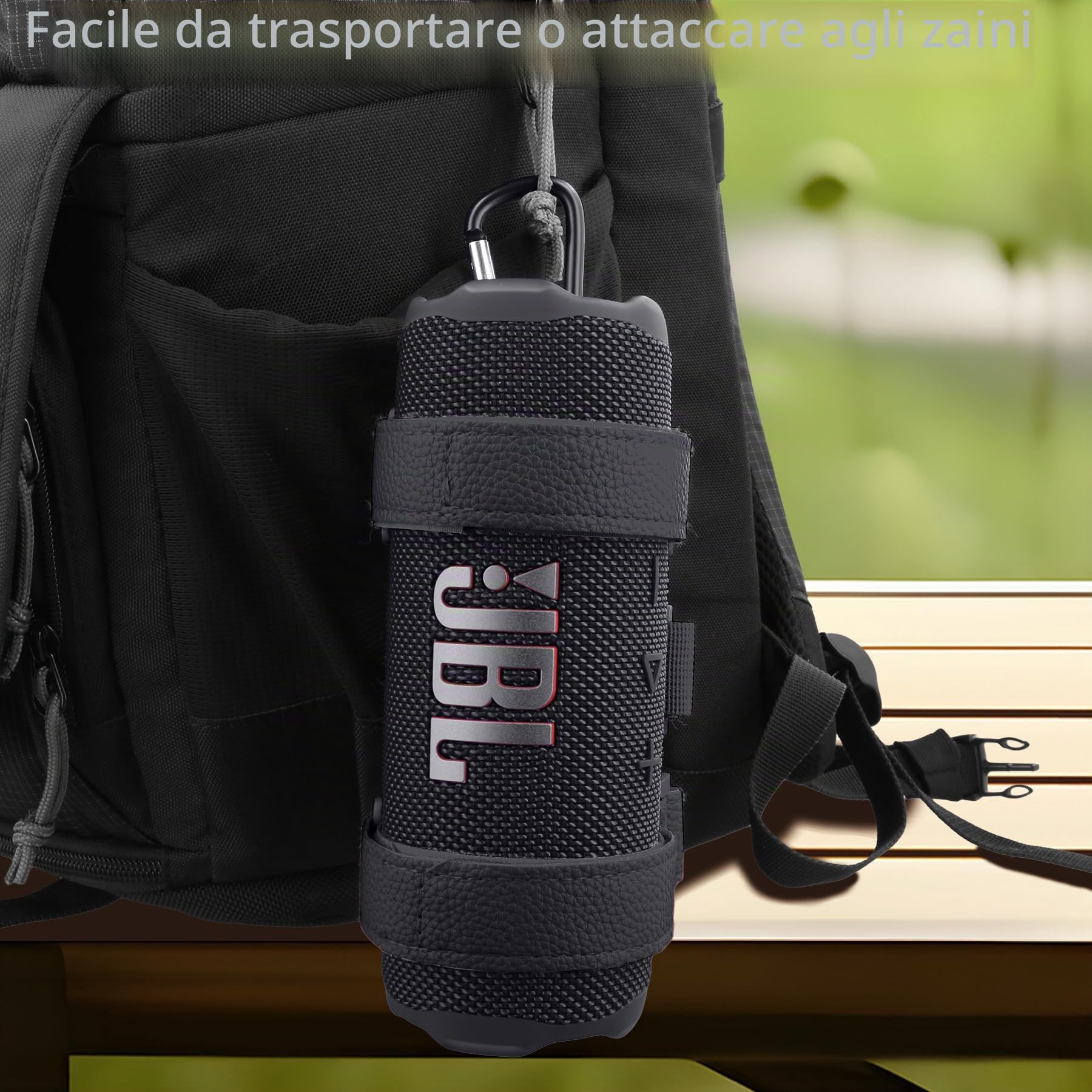 co2CREA Supporto per altoparlante portatile per la maggior parte degli altoparlanti wireless Bluetooth, altoparlante esterno cinturino regolabile accessorio supporto per barra per carrello da golf