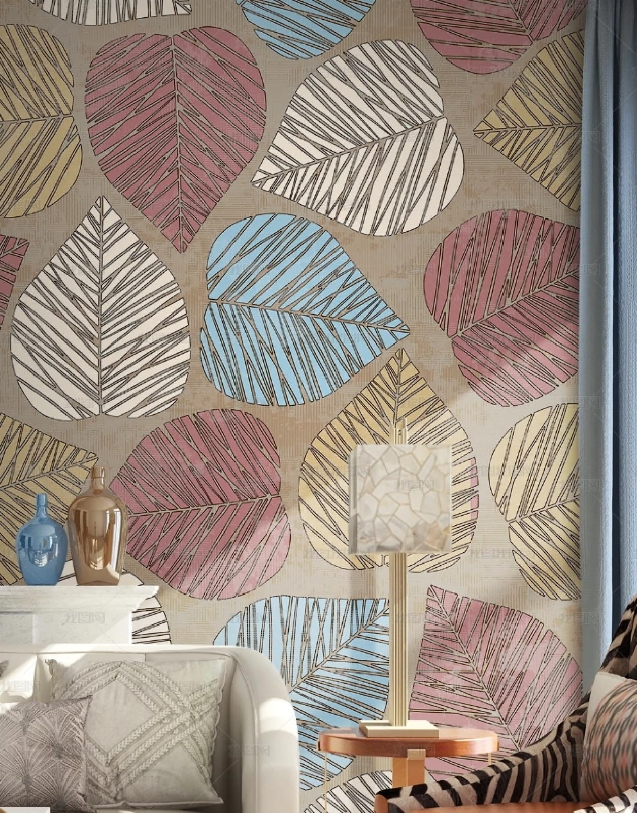 Papier peint autocollant vinyle adhésif meuble armoire mur salon marron 6m