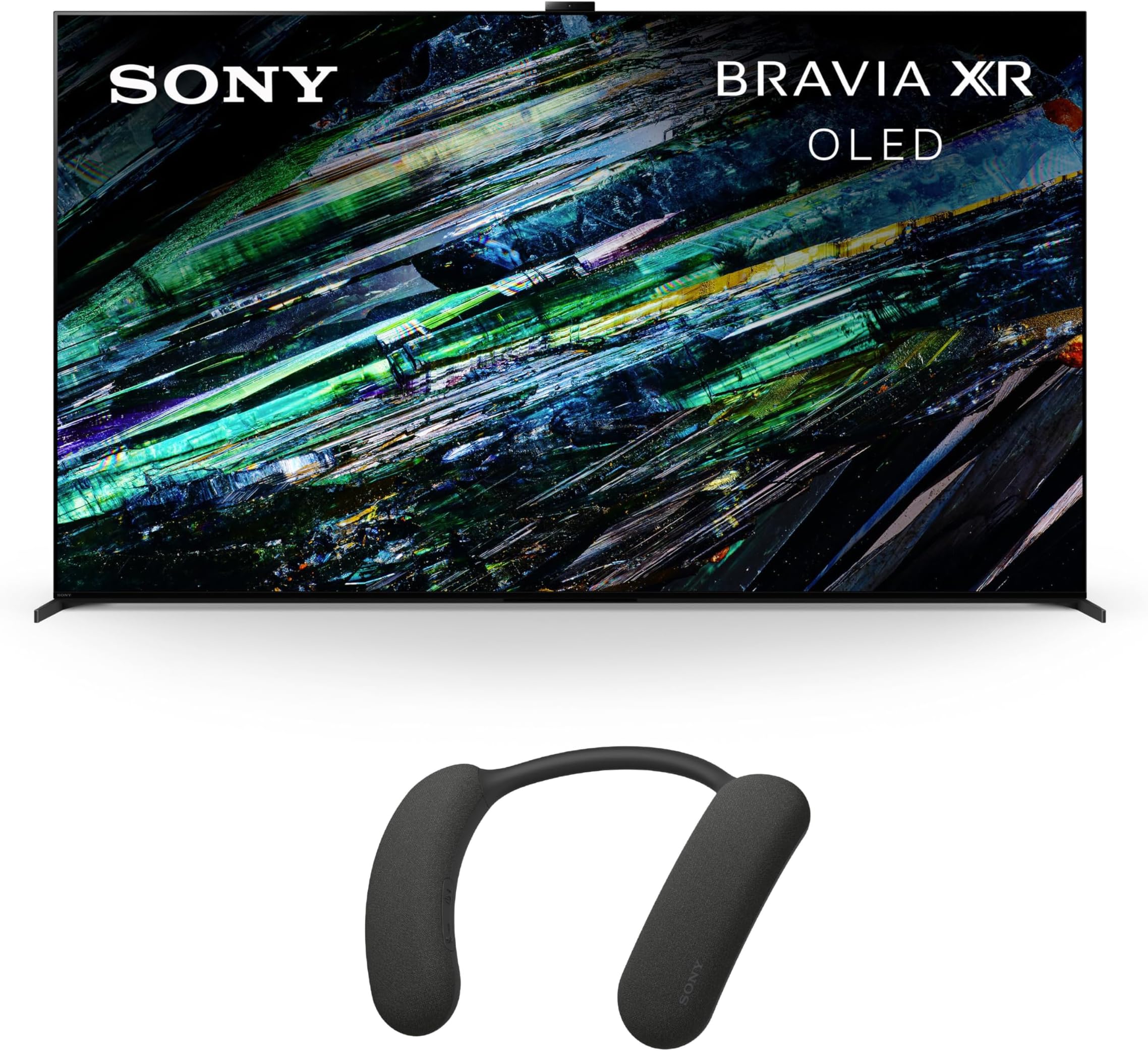 QD-OLED 77 inch BRAVIA XR A95L Series 4K Ultra HD TV: Smart Google TV BRAVIA Theater U Wireless Wearable TV Speaker