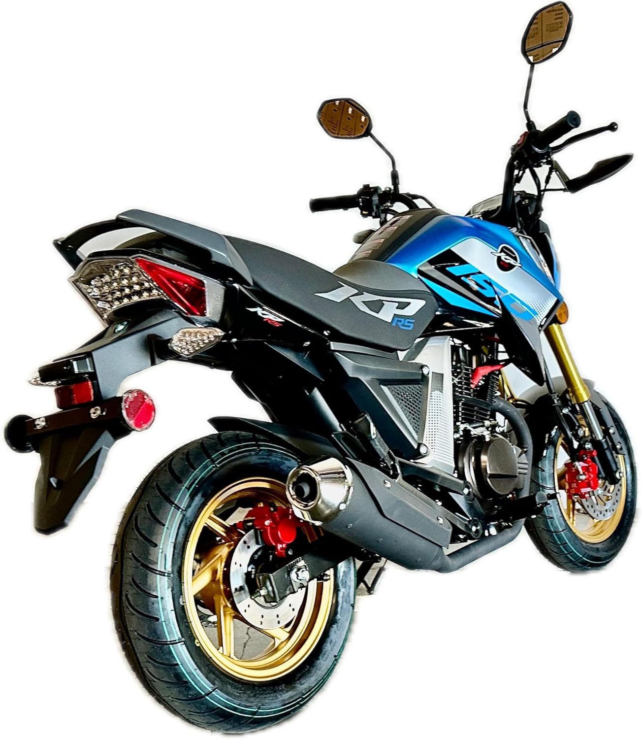 150CC KP-MINI RS Motorcycle, EFI Fuel-Injected, 5-Speed, Street Bike, Compact, Upgraded, BLUE