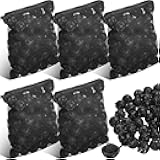 500 Pieces Bio Filter Balls Black Bio Balls for Aquarium Filter Pond Filter 1.02 Inch Internal Bioballs Filter Media with 5 Pieces Aquarium Filter Media Bags Mesh Bags with Zipper for Fish Tank Pond