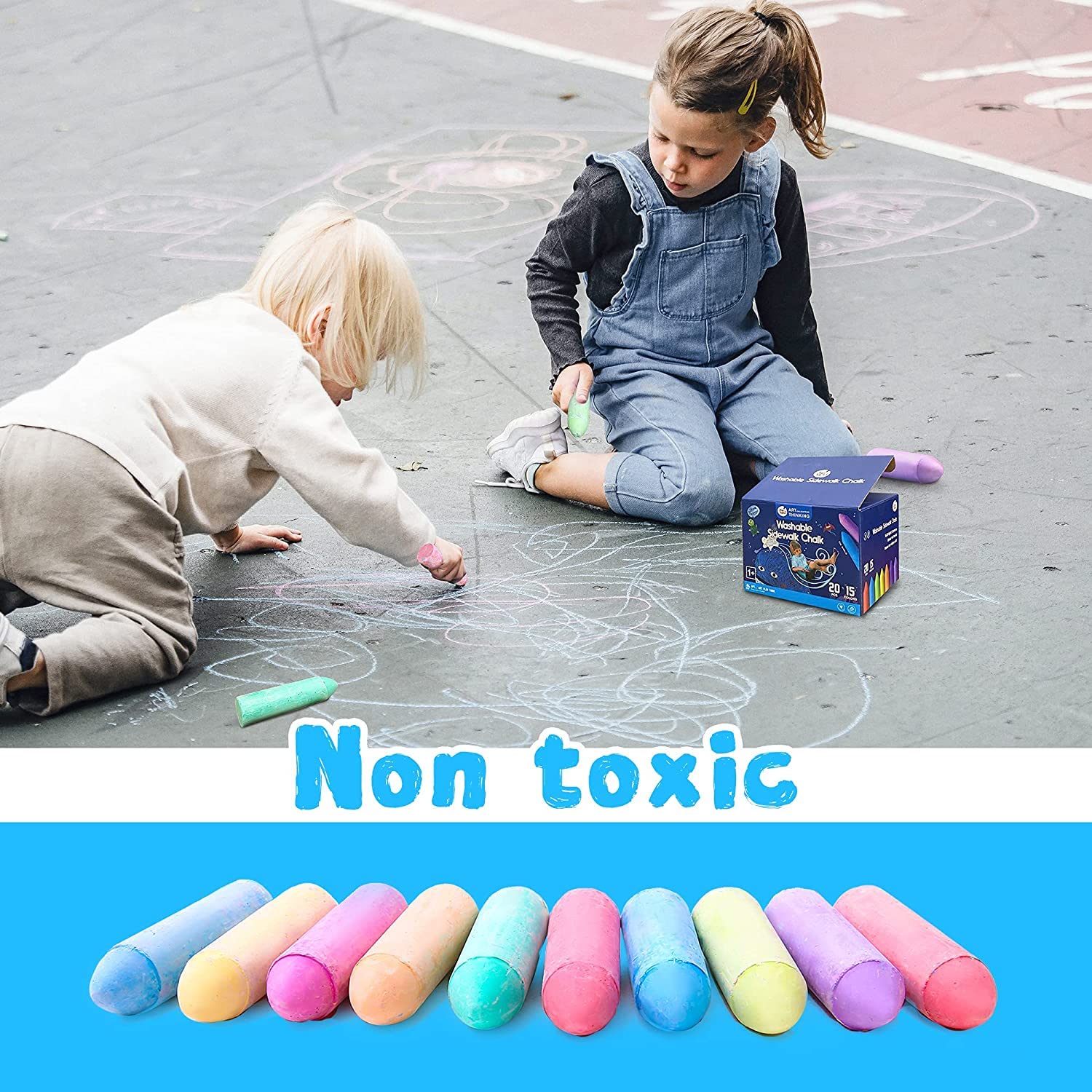 Jarmelo Washable Sidewalk Chalk - 15 Colors - Image 6 thumbnail