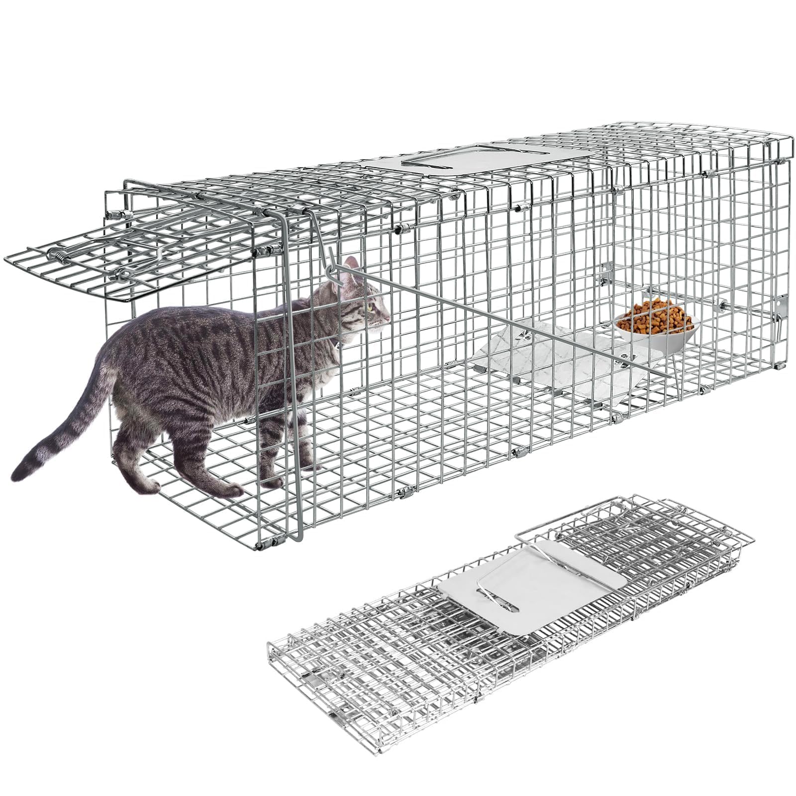 Amazon | HeGeed 捕獲器 猫 踏み板式 捕獲用かご トラップ 動物用捕獲