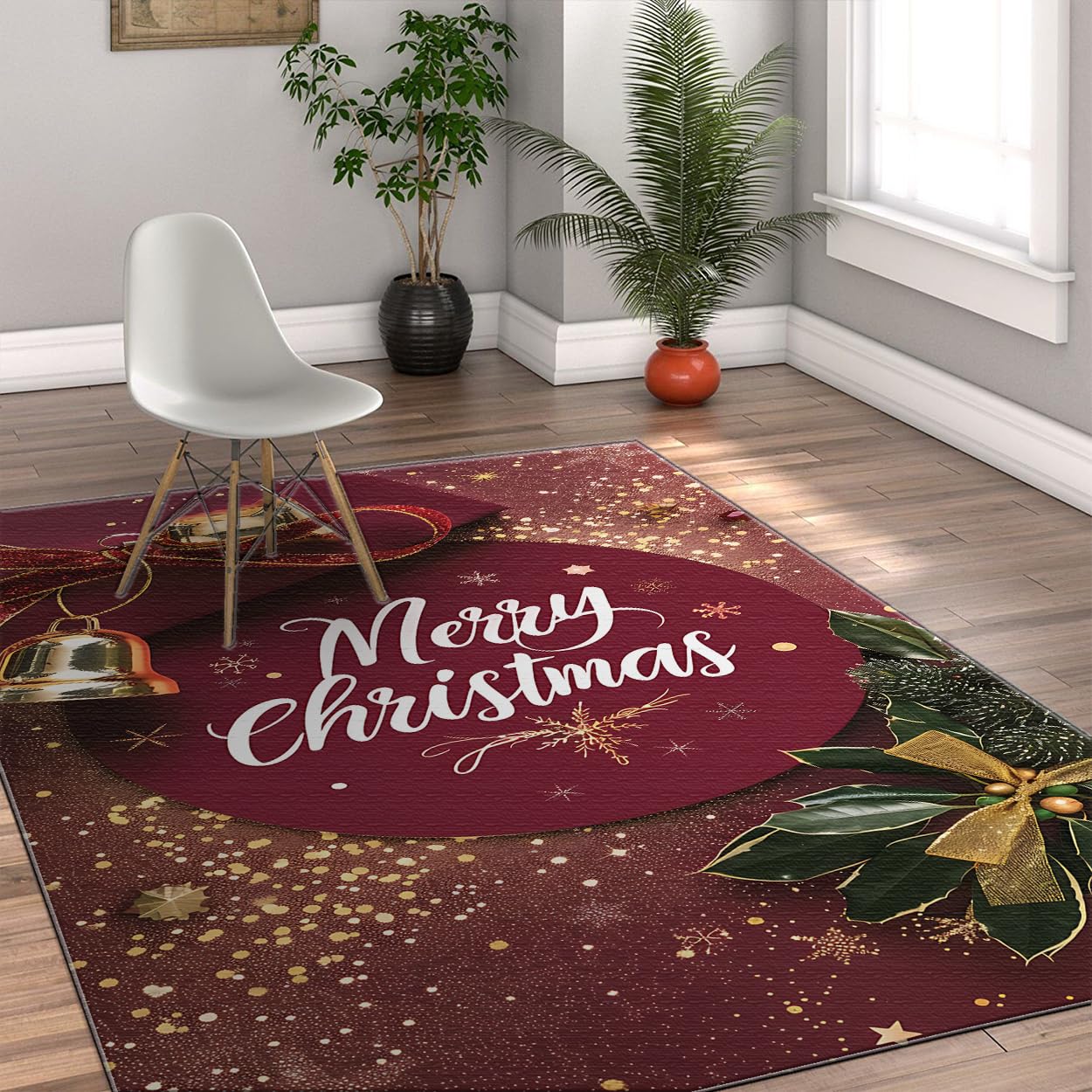 Tapis de Noël 180x270cm pliable et antidérapant pour en finir avec les tapis qui glissent au salon