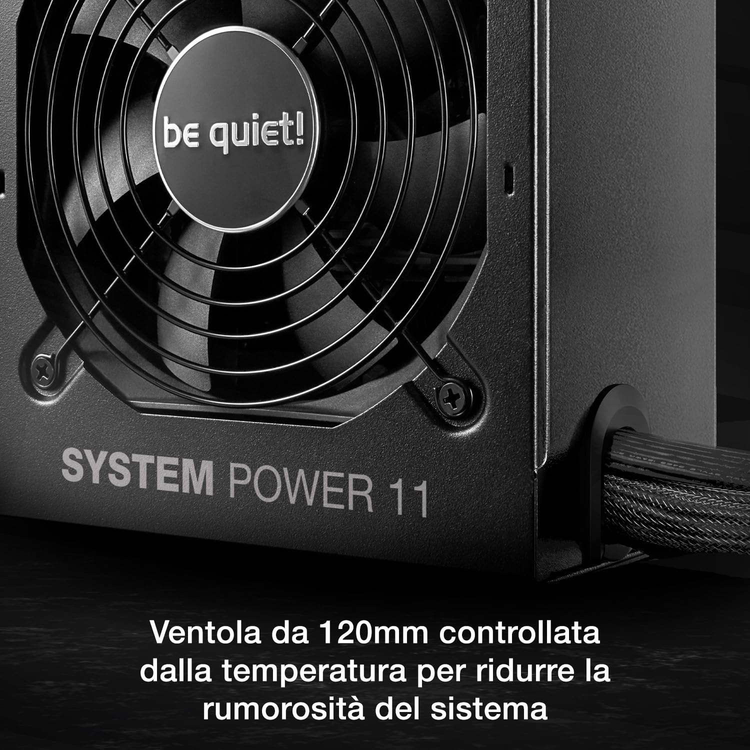 be quiet! System Power 11 450W alimentatore, ATX 3.1, con supporto a GPU PCIe 5.1, ventola da 120mm di qualità a controllo termico, potente rail da 12V, tecnologia DC-to-DC, efficienza 80 PLUS® Bronze