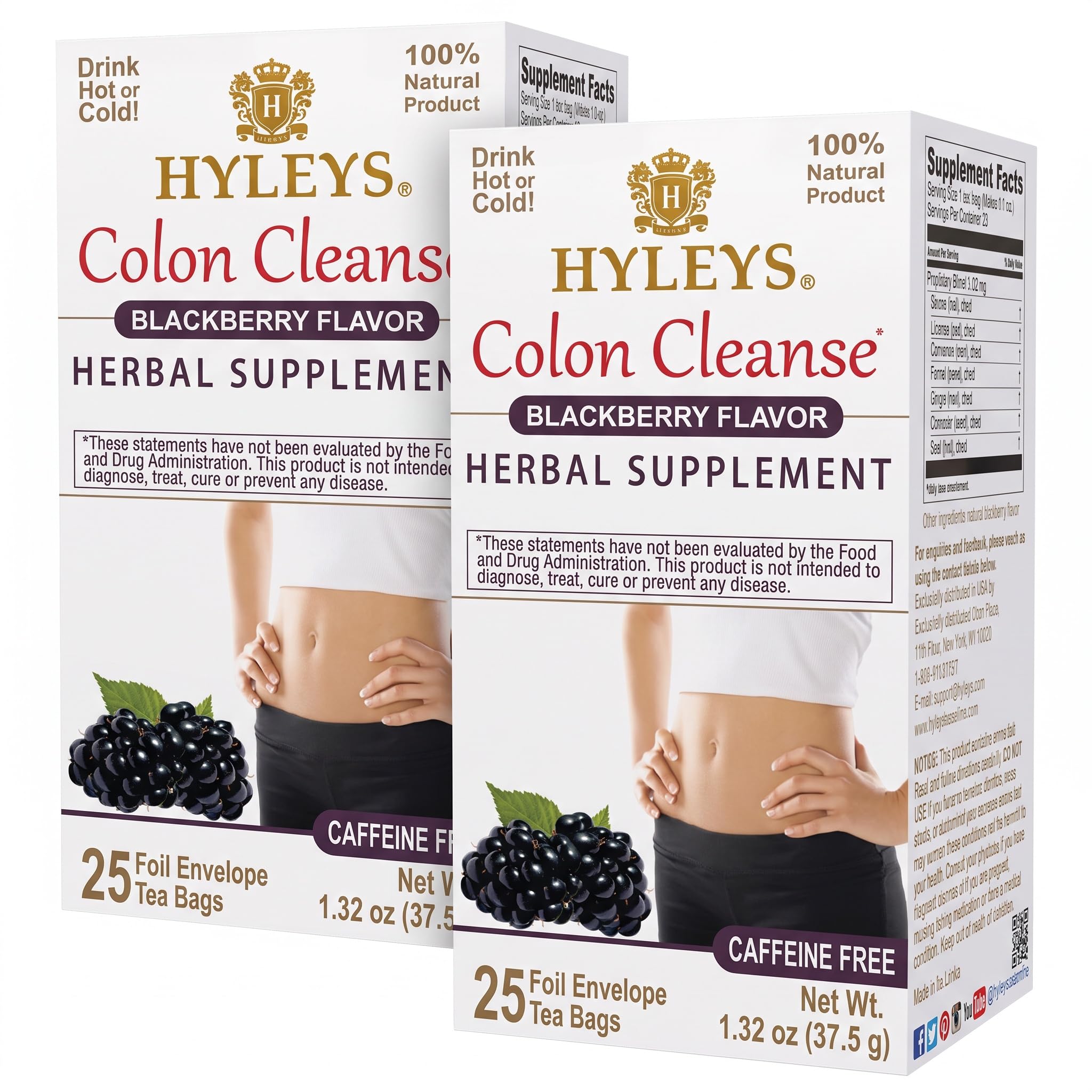 Hyleys Colon Cleanse Tea, Assorted, 42 Individually Wrapped Herbal Tea Bags — Amazon image 21