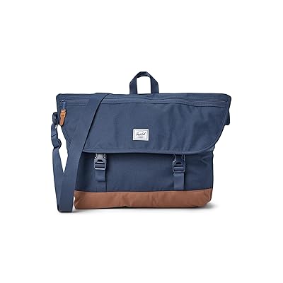 Herschel Supply Co. Cove Messenger Weekender/Overnight Luggage Navy/Saddle Brown