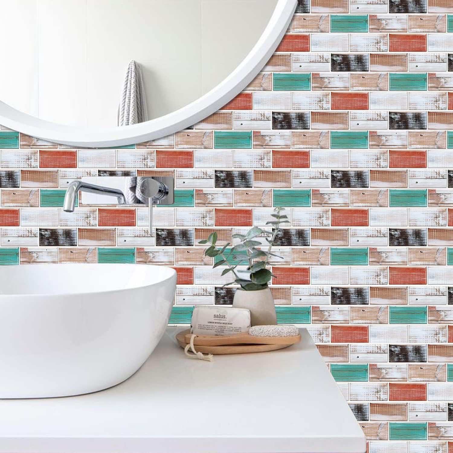 ビンテージ リメイクタイルシール キッチン 防水 浴室 壁紙シール リメイクシート 壁紙 おしゃれ wallpaper トイレ 床