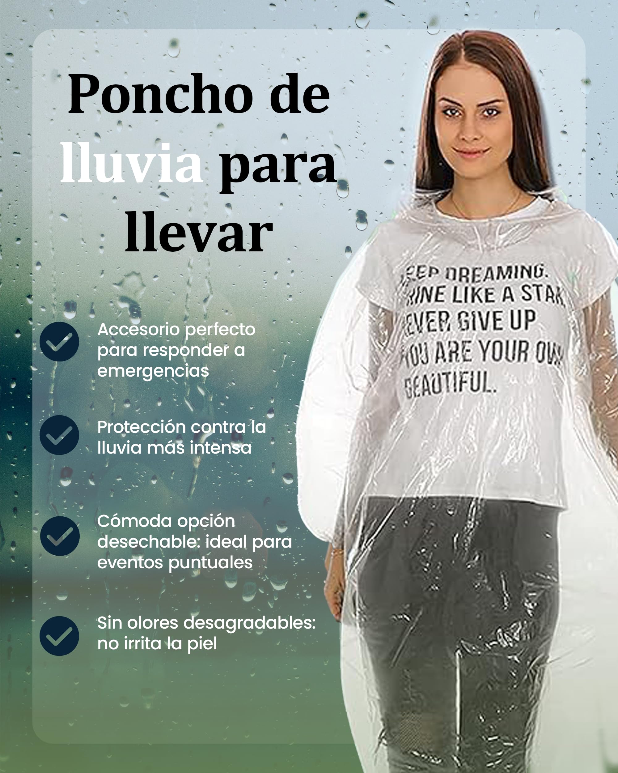 REDSTAR Waterproof Rain Poncho Family Pack Disposable Raincoat Adult Emergency Travel Festival