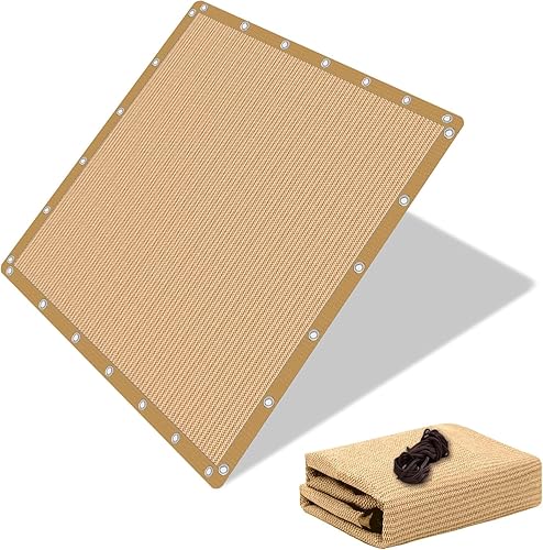 Miniatura 27 de Sombra 90% de tela para el sol, cubierta de privacidad para patio, jardín, pérgola, toldo con ojales (moca, 8 x 12 pies)