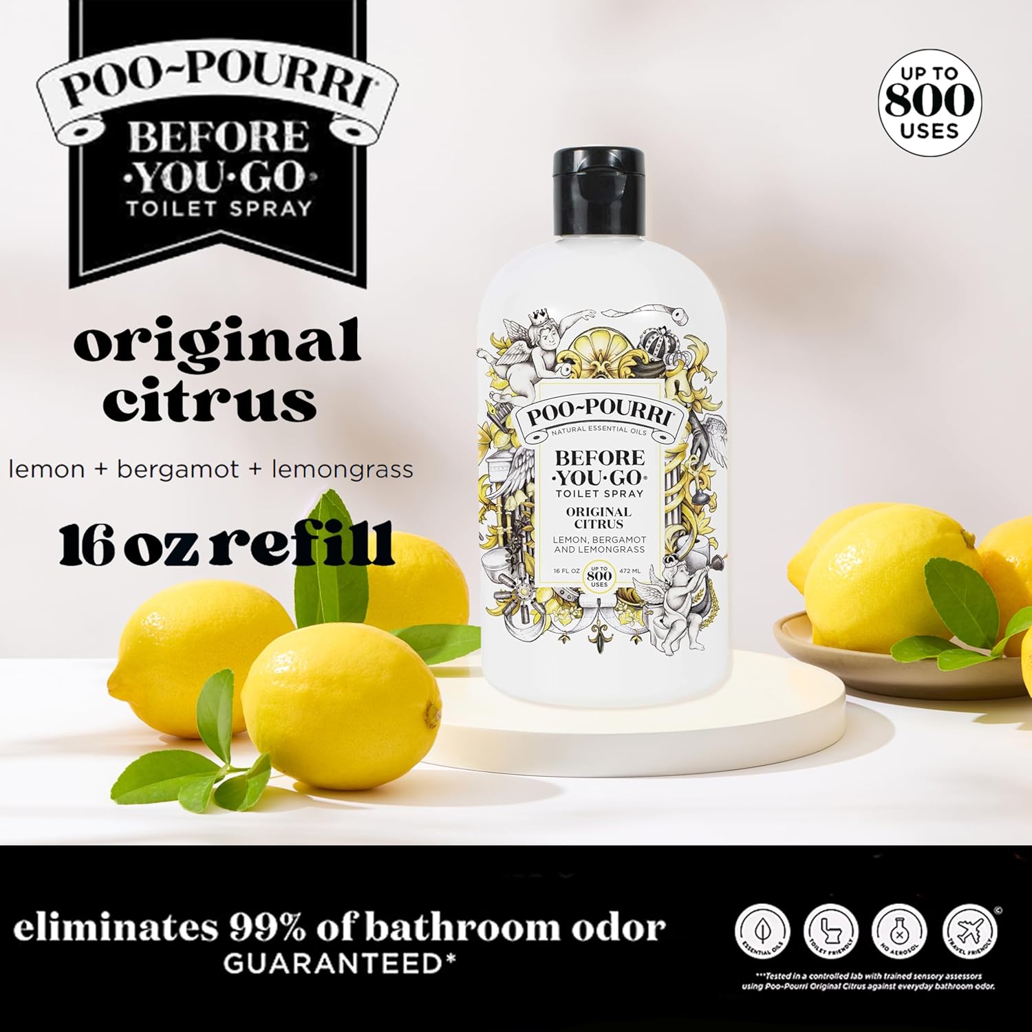 Poo-Pourri Before-You-Go Toilet Spray Refill Bottle, Original