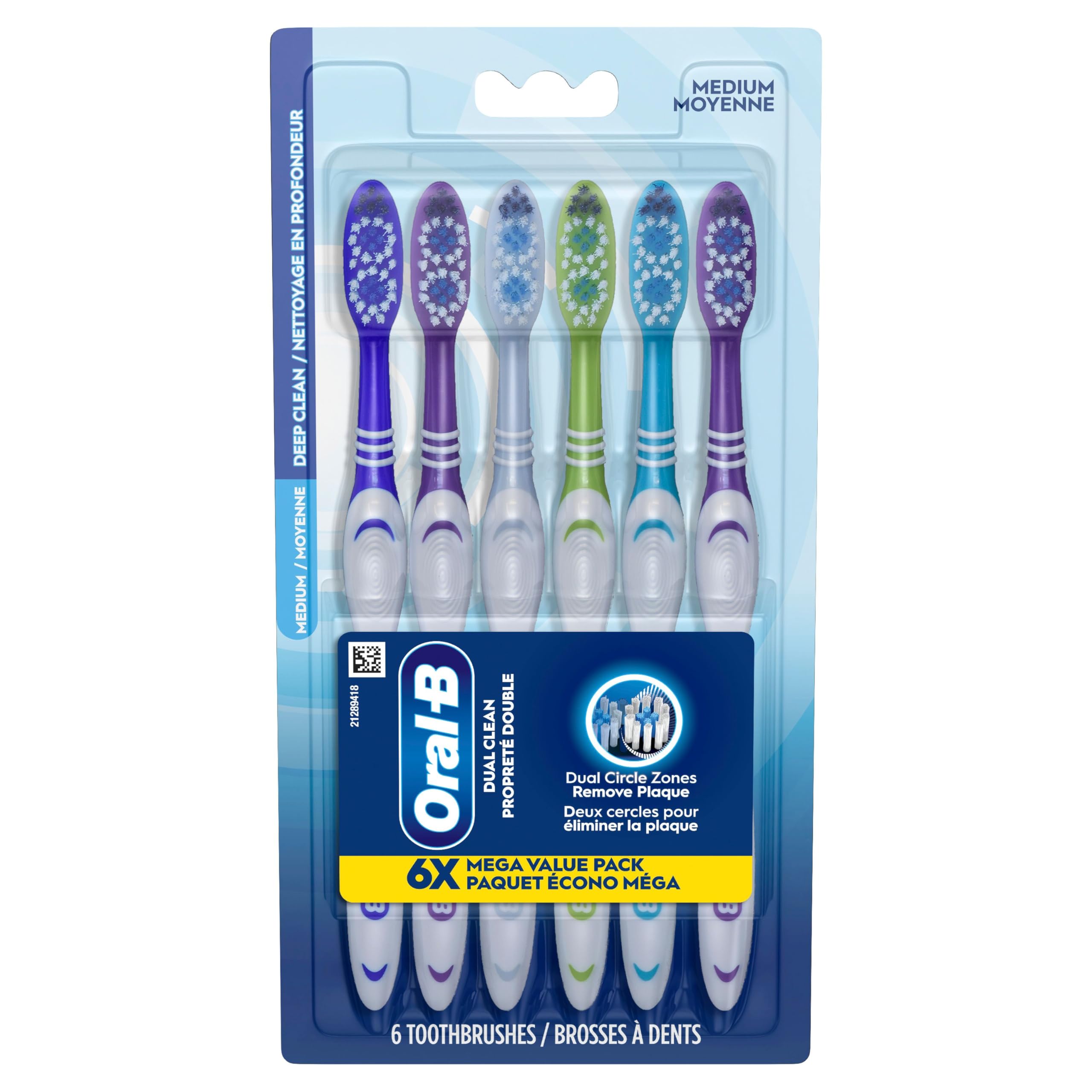 Oral-B Toothbrush Dual Clean, Medium, 6 Count : Amazon.ca: Health