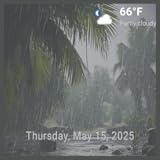 4K 大雨テレビ（雨音付き） - ライブ時計と天気予報付きで眠れる窓辺の雷鳴