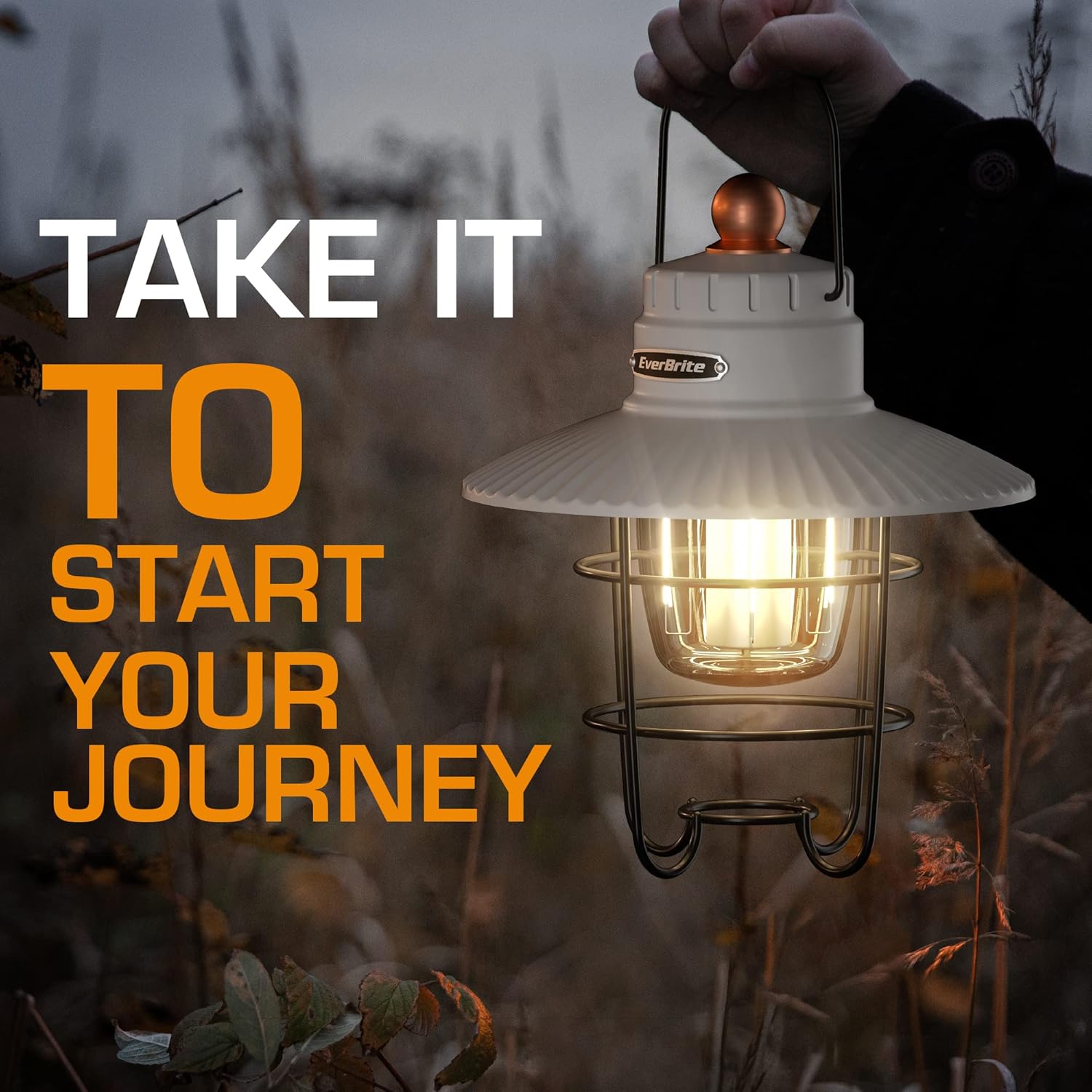 EverBrite LED Camping Lantern Pack of 2, USB C Rechargeable Lantern with 3 Light Modes, Vintage Outdoor Lanterns with Power Bank Function for Power Outages, Hurricane, Emergency, Fishing - Image 7