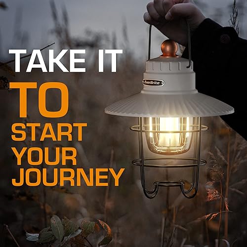 Miniatura 6 de EverBrite Linterna LED para campamento, linterna recargable USB C con 3 modos de luz, faroles vintage para exteriores con función de banco de