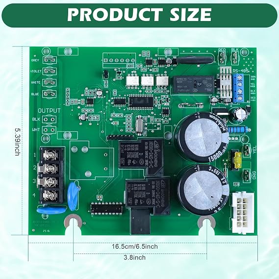 Upgrade GLX-PCB-RITE Main Printed Circuit Board Replacement Kit, Compatible with Hayward Goldline AquaRite Salt Pool Chlorine Generators, Replace for GLX-PCB-RITE & Main PCB Printed Circuit Board