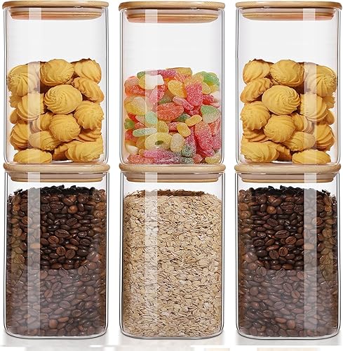 Miniatura 13 de Paquete de 3 tarros de vidrio Mason de 78 onzas con tapas de abrazadera, grandes recipientes herméticos transparentes para almacenamiento de