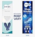 Footvital Memory Foam Shoe Insoles for Men and Women | Soft Cushioned Inserts for Long Standing and Walking | Supports Heel and Arch | Shock Absorbing | Moisture Absorbing | Lightweight Washable Insoles for All Shoes | 2 Pairs | Grey | Size 6 gallery image