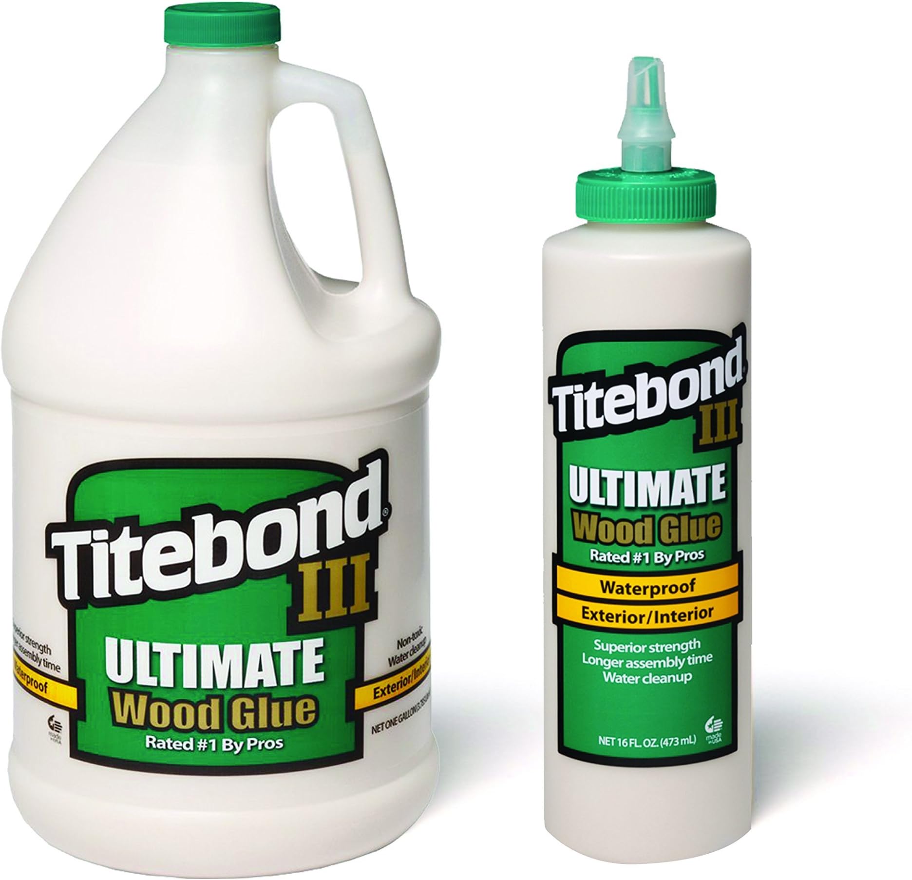1 x Each Titebond 16oz & Gallon Ultimate III Glue Green 1416 & 1414