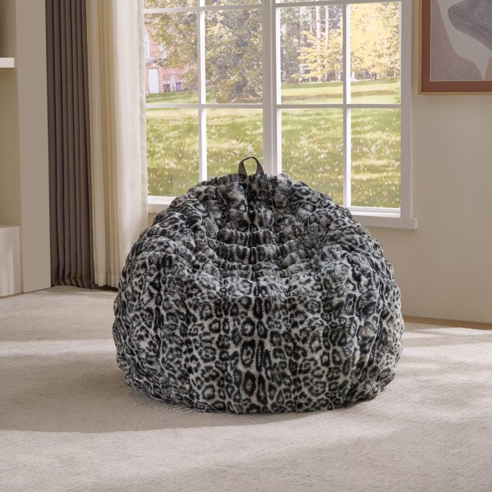 Animebody Fluffy Faux Rabbit Fur Bean Bag Cover (No Filler), Long and Shaggy Hair โ Storage Bean Bag Chair Cover for Bedroom, Living Room, Bean Bag Cover โ image 1