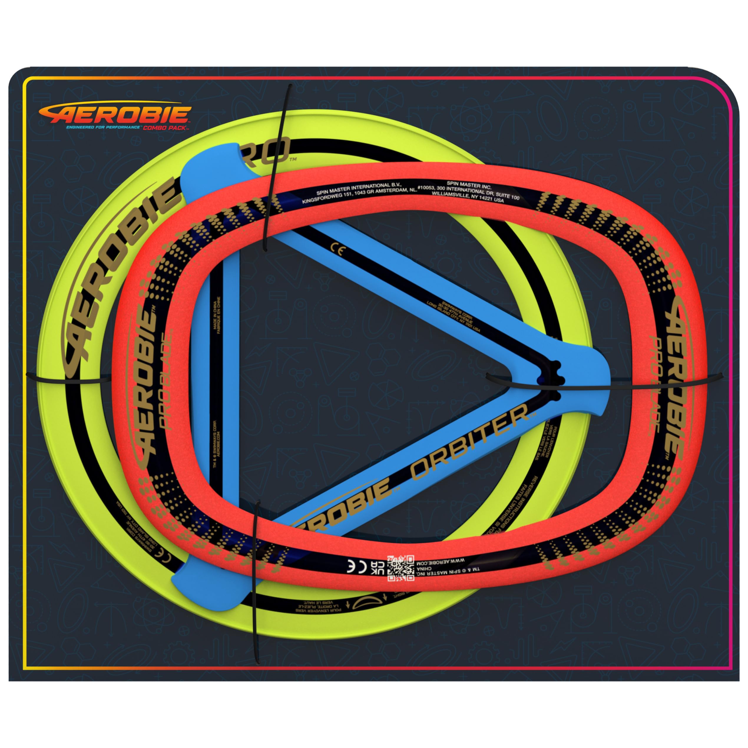 Aerobie- Trappole Confezione combinata con 3 Anelli Volanti Ring Orbiter Boomerang e PRO Blade, Multicolore, Youth Large / 11-13, 6065789