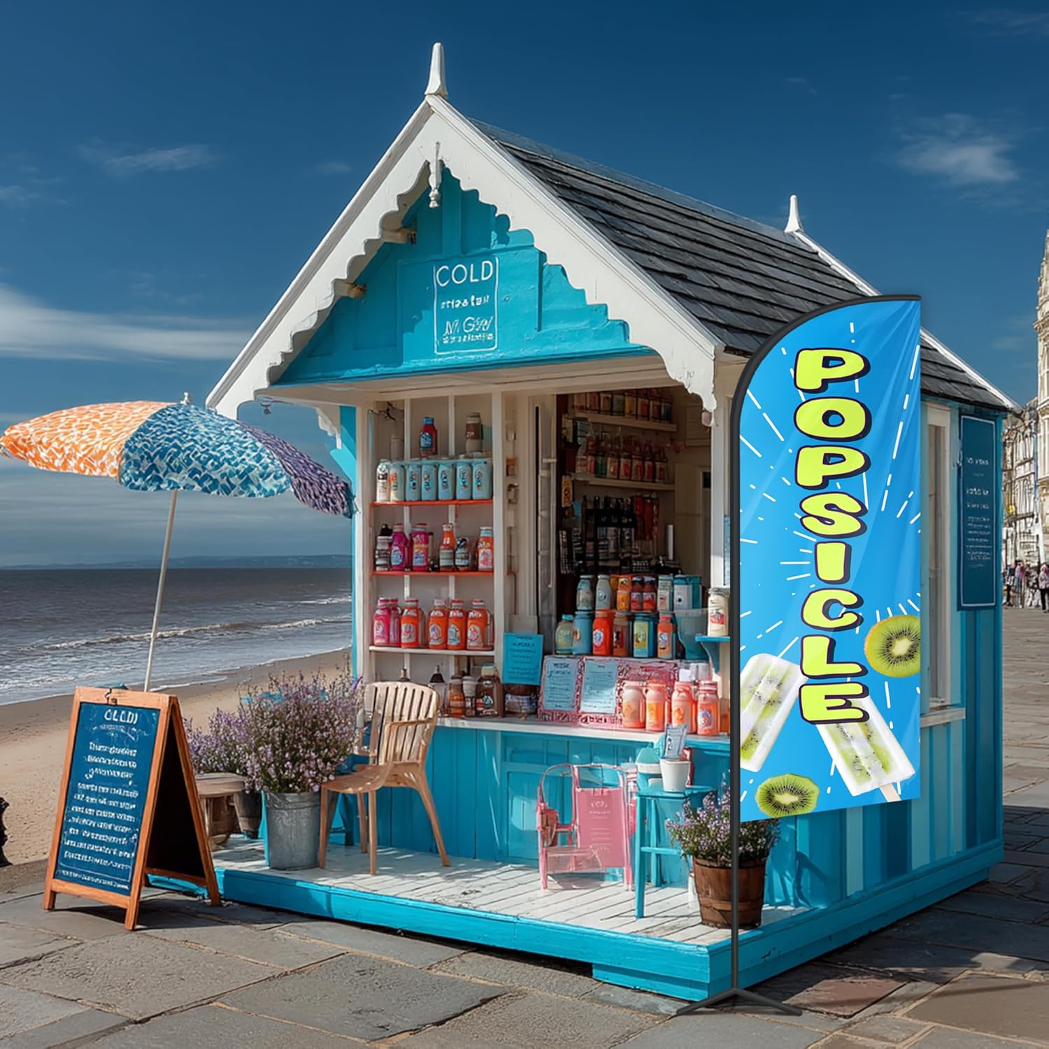 Popsicle Feather Flag for Business Advertising 6 FT Swooper Flag for Storefronts Retailers Shops Food Trucks Events and Fairs (Flagpole Not Included) - Image 6