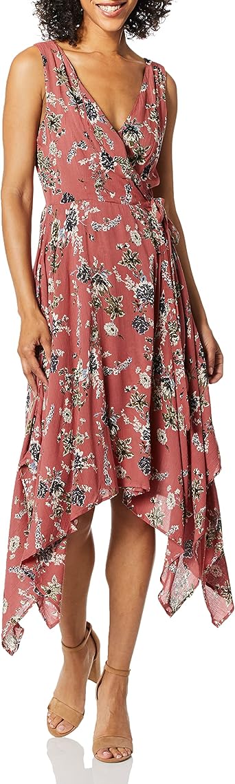 Angie Women's Printed Wrap Tank Dress ...