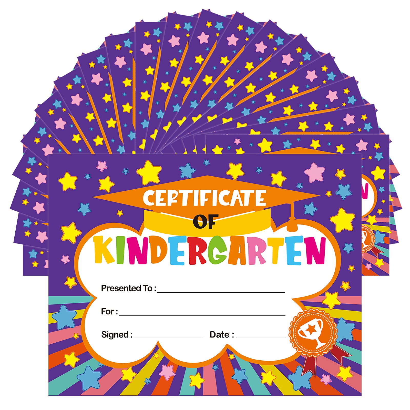 Buy 36 Pcs Kindergarten Certificates Certificate of Achievement Re