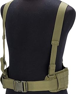 Evike Airsoft - Matrix Battle Belt with Suspenders (Color: OD Green) - Evike