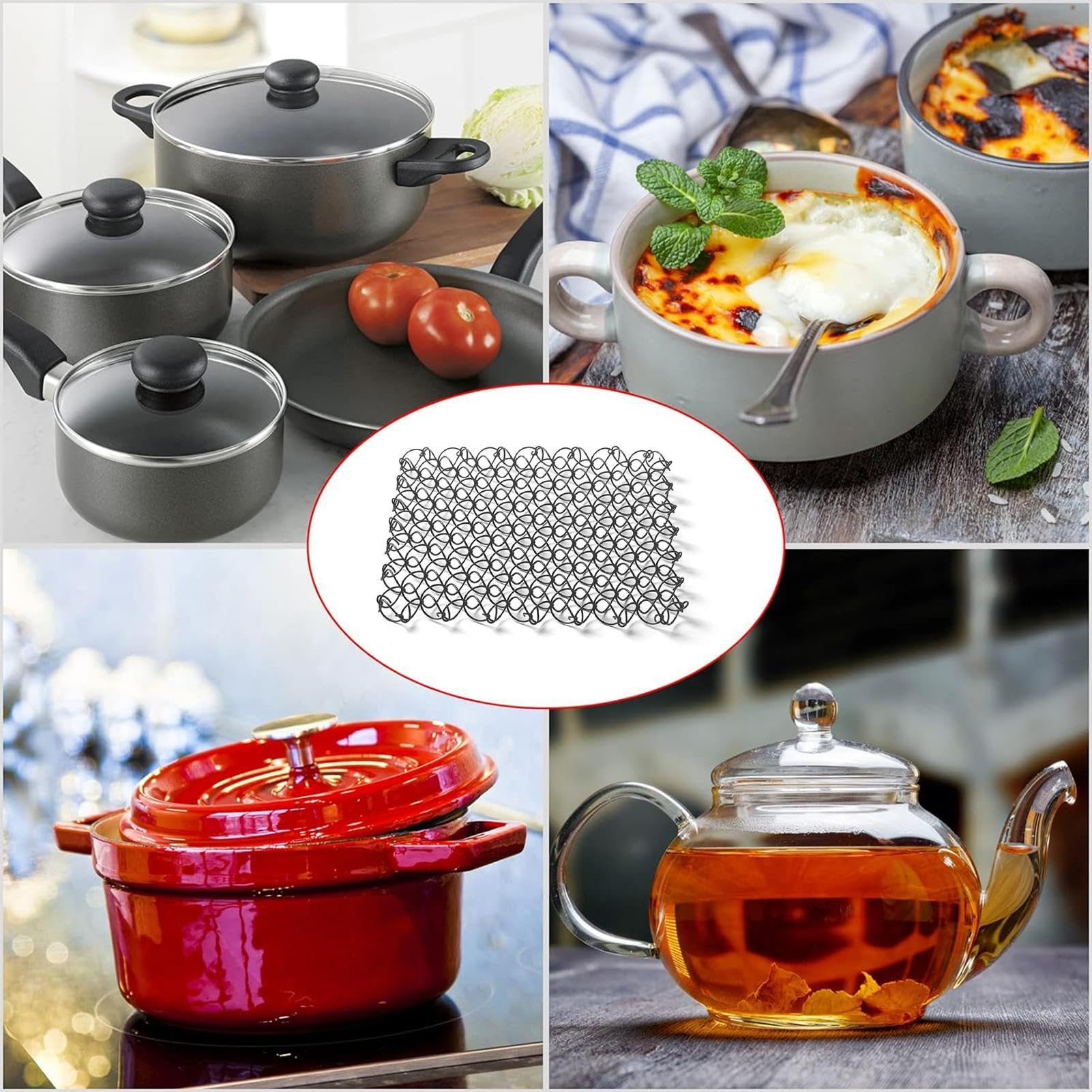 Lot de 2 dessous de plat pour plan de travail de cuisine, protection de plan de