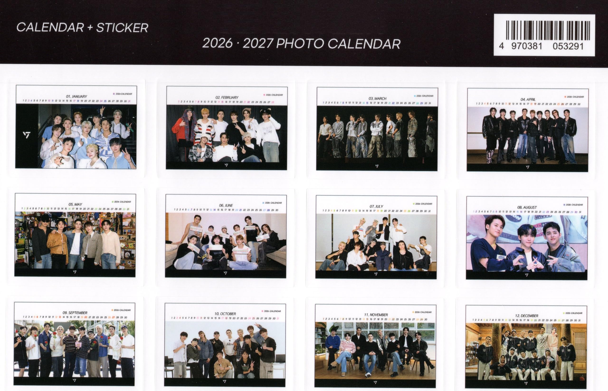 Amazon.co.jp: セブチ グッズ 卓上 カレンダー (写真集) 2026~2027年