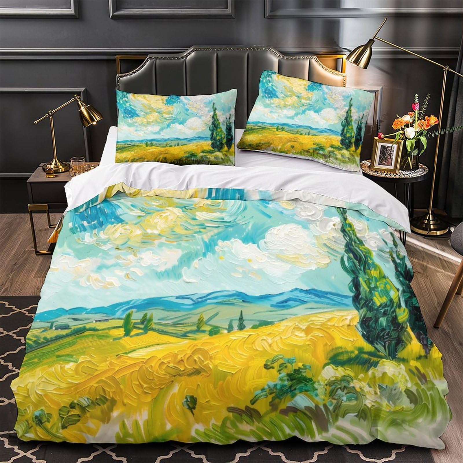 Parure de lit Van Gogh paysage pour s'endormir au cœur de l'art