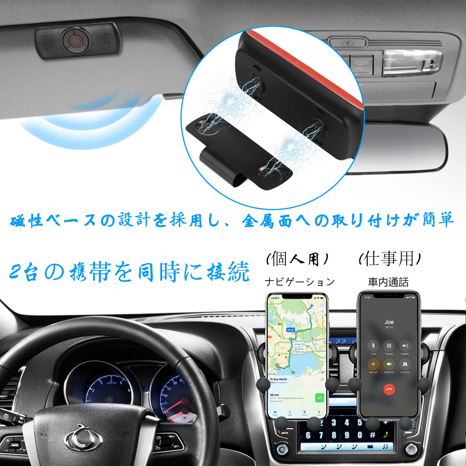 Amazon.co.jp: ワイヤレス 車載用 Bluetoothスピーカー ポータブル
