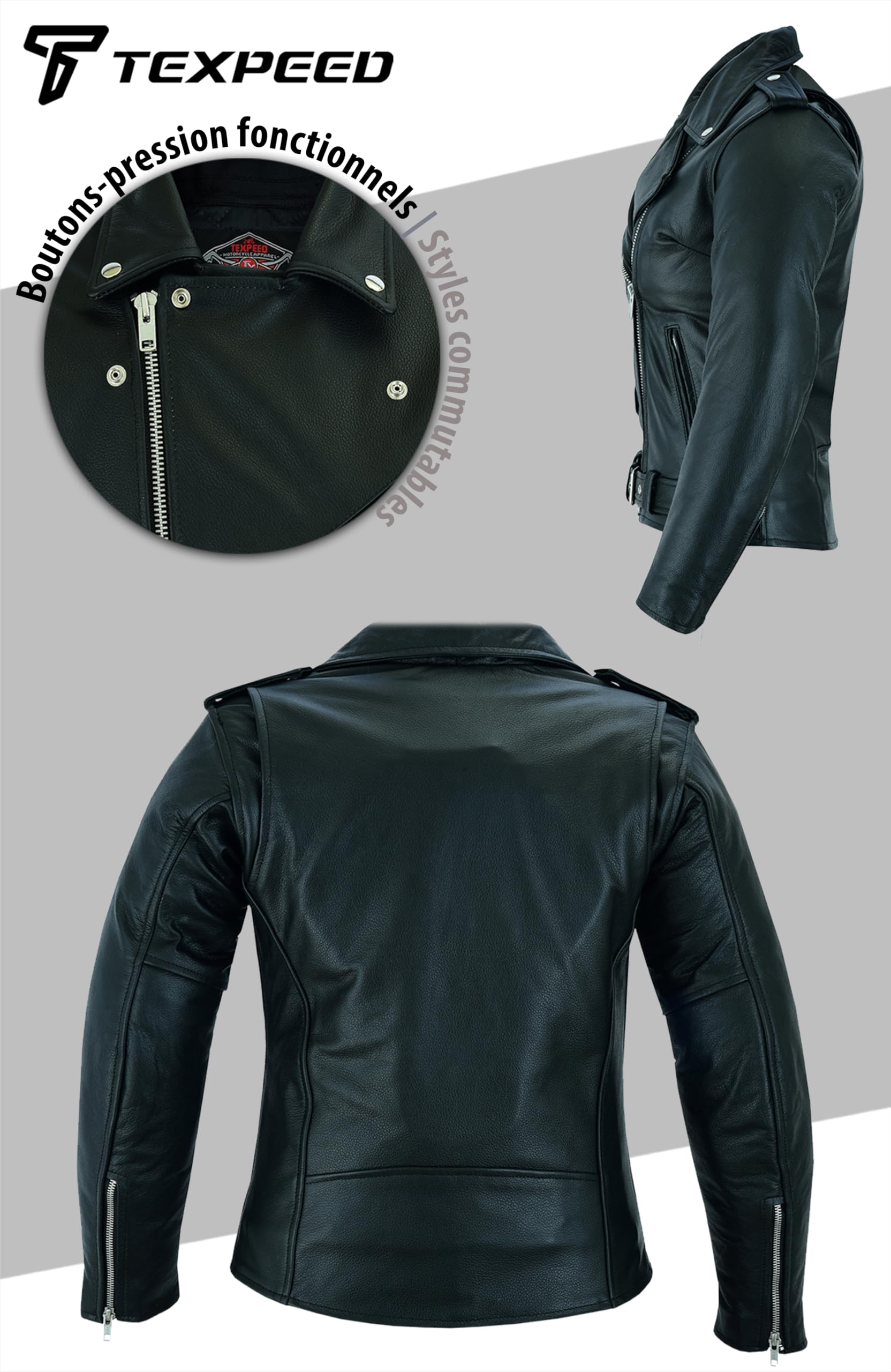 Macna Orient leren motorjas dames zwart