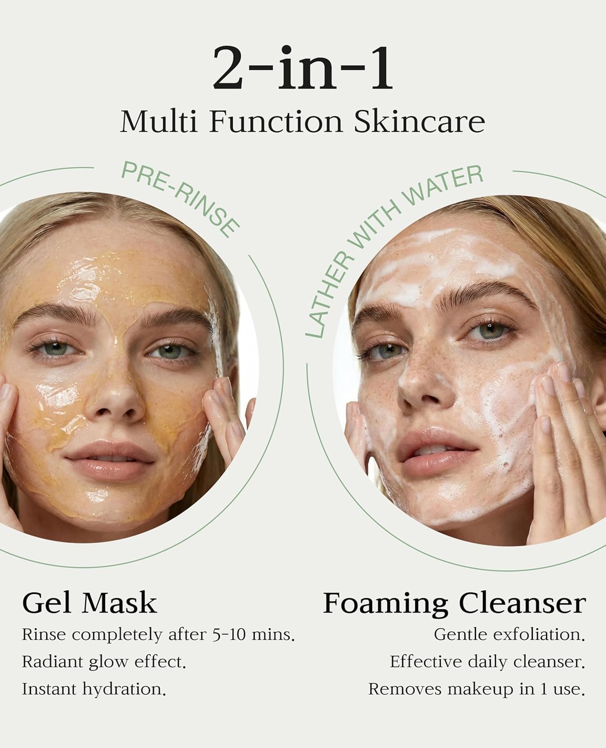 Nuborn Cell Deep Clean Spa Honey Mask | Honey Skincare 2-in-1, Korean Cleanser & Exfoliating Face Wash | Facial Cleanser & Cleansing Face Mask