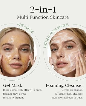 Nuborn Cell Deep Clean Spa Honey Mask | Honey Skincare 2-in-1, Korean Cleanser & Exfoliating Face Wash | Facial Cleanser & Cleansing Face Mask