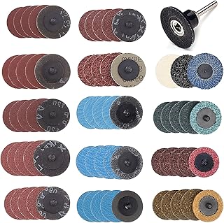 70PCS 2In Roloc Sanding Discs Set with 14 Holder Die Grinder Quick Change Discs, Surface Conditioning Discs for Surface Prep Polish Finish Rust Paint Removal