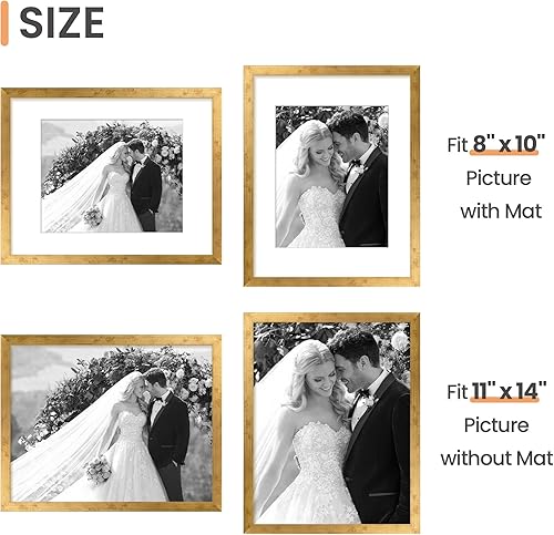 Vista 583 de upsimples - Portarretratos de 8.5 x 11 pulgadas, para fotos de 6 x 8 pulgadas con paspartú o de 8.5 x 11 pulgadas sin paspartú, marcos de fotos