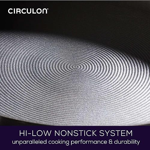 Miniatura 6 de Circulon 83903 Radiance - Juego de ollas y sartenes antiadherentes anodizadas duras, 10 piezas, color gris