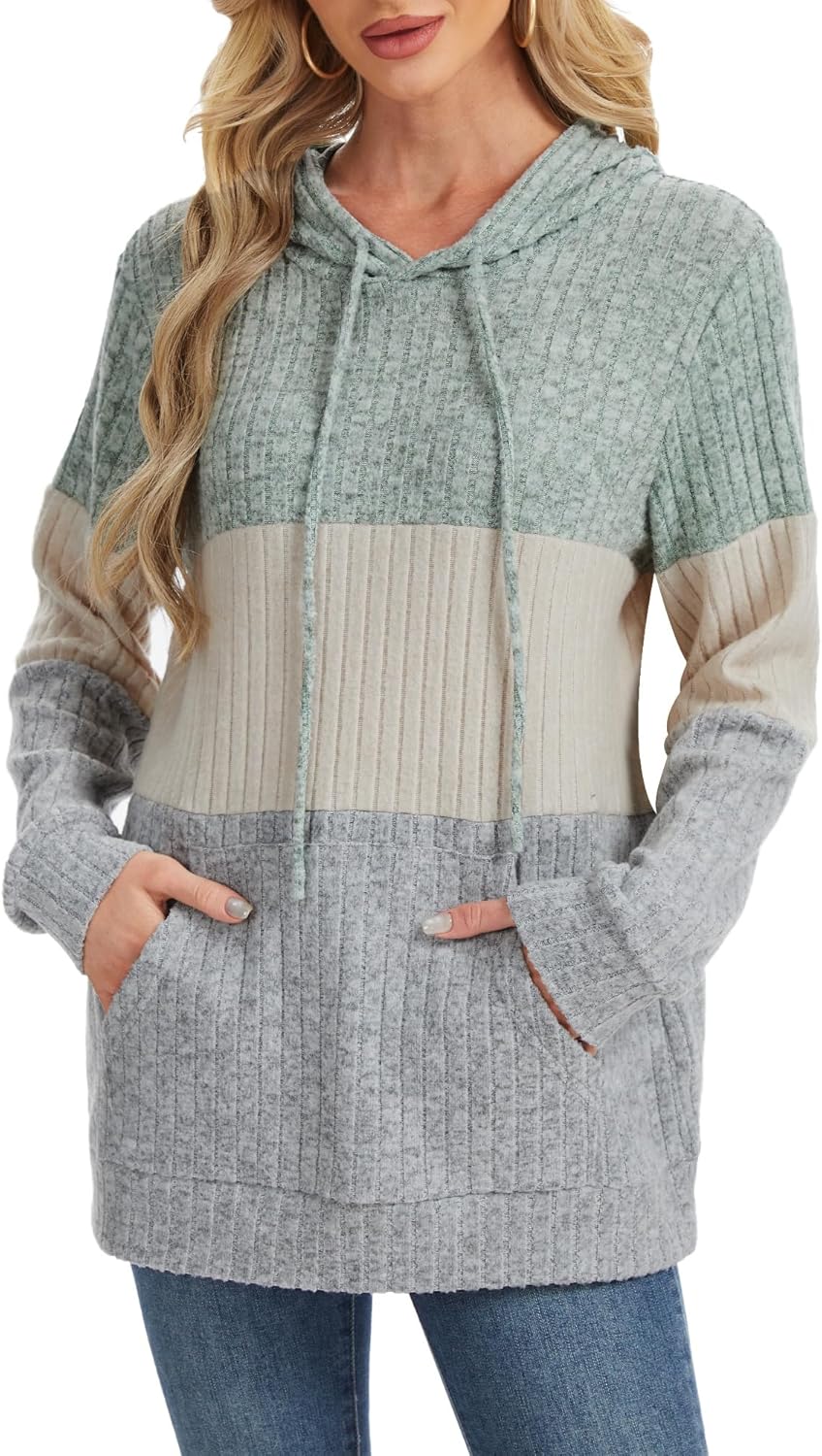 Hoodies for Women Casual Long Sleeve Drawstring Loose Fit Pullover Sweaters Tops for Women Trendy 2025 Fall Fashion - Image 4